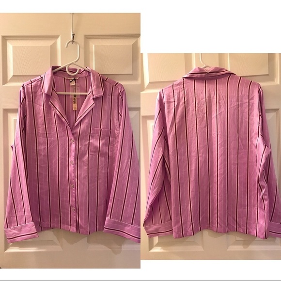 💖Shirt ONLY💖VS The Afterhours Satin Pajama Shirt - Picture 1 of 5
